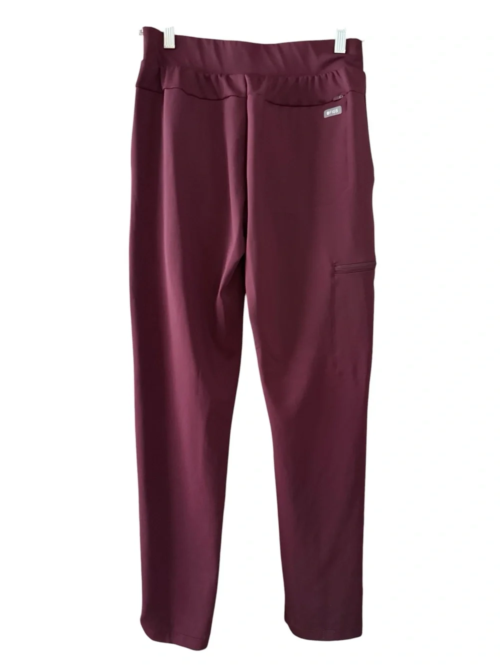 FIGS Norris Straight-Leg Scrub Pants Burgundy Men's Small Tall 1001696